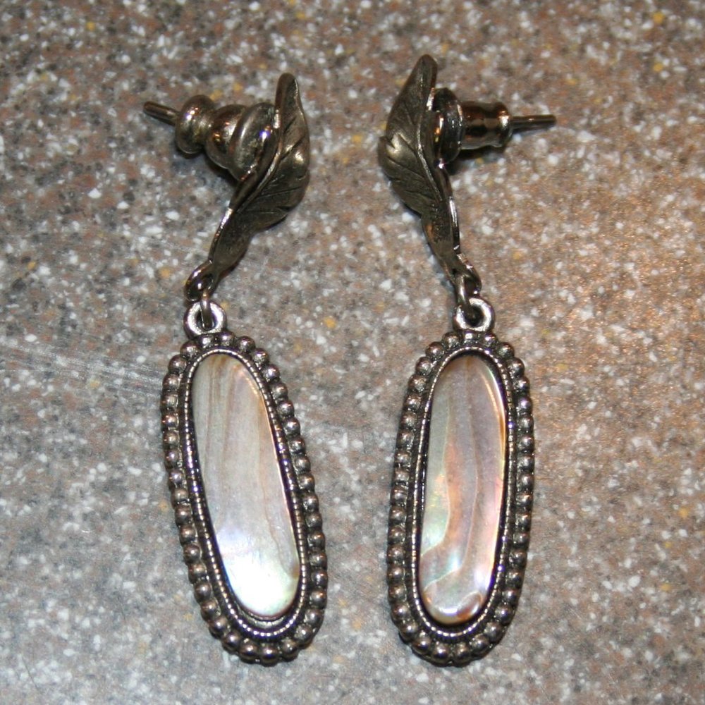 Silver & Abalone Earrings